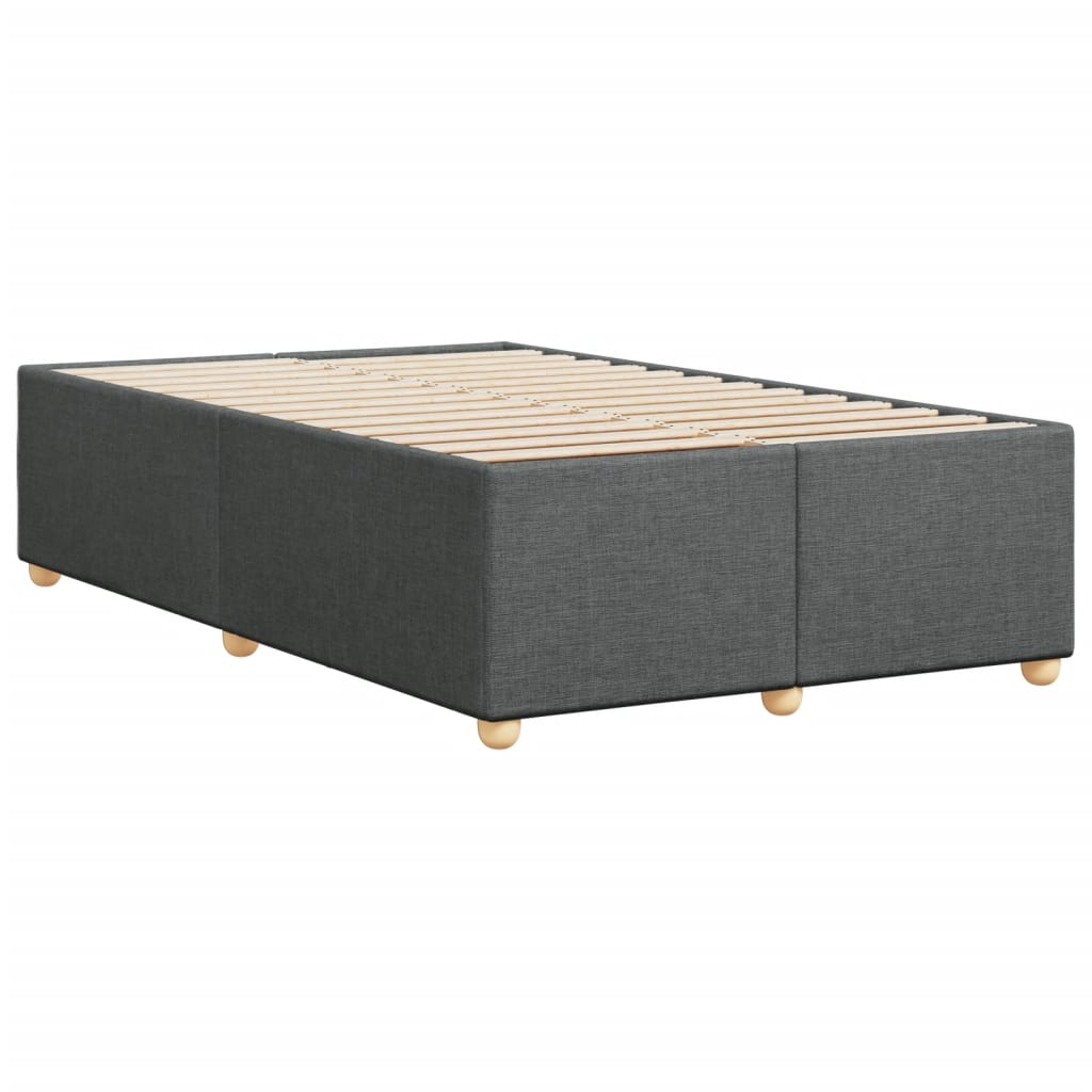 Cadre de lit sans matelas gris foncé 120x190 cm tissu - XIOS