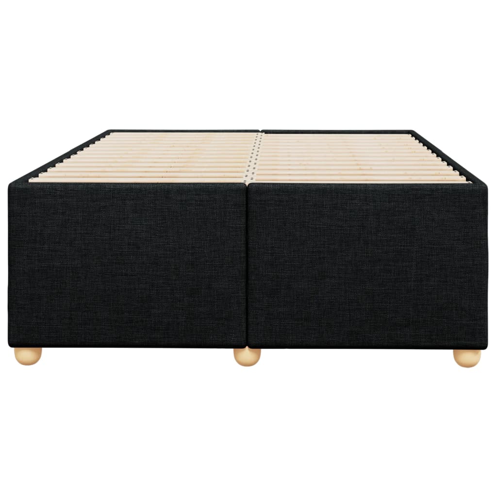 Cadre de lit sans matelas noir 120x190 cm tissu - XIOS
