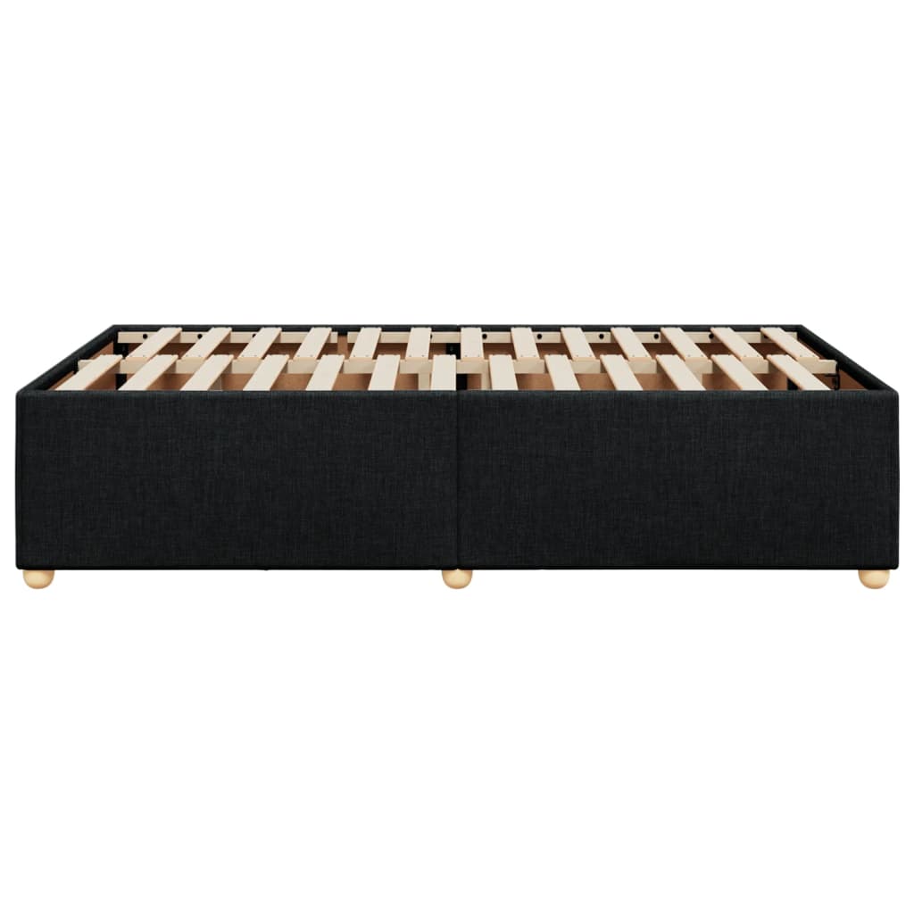 Cadre de lit sans matelas noir 120x190 cm tissu - XIOS
