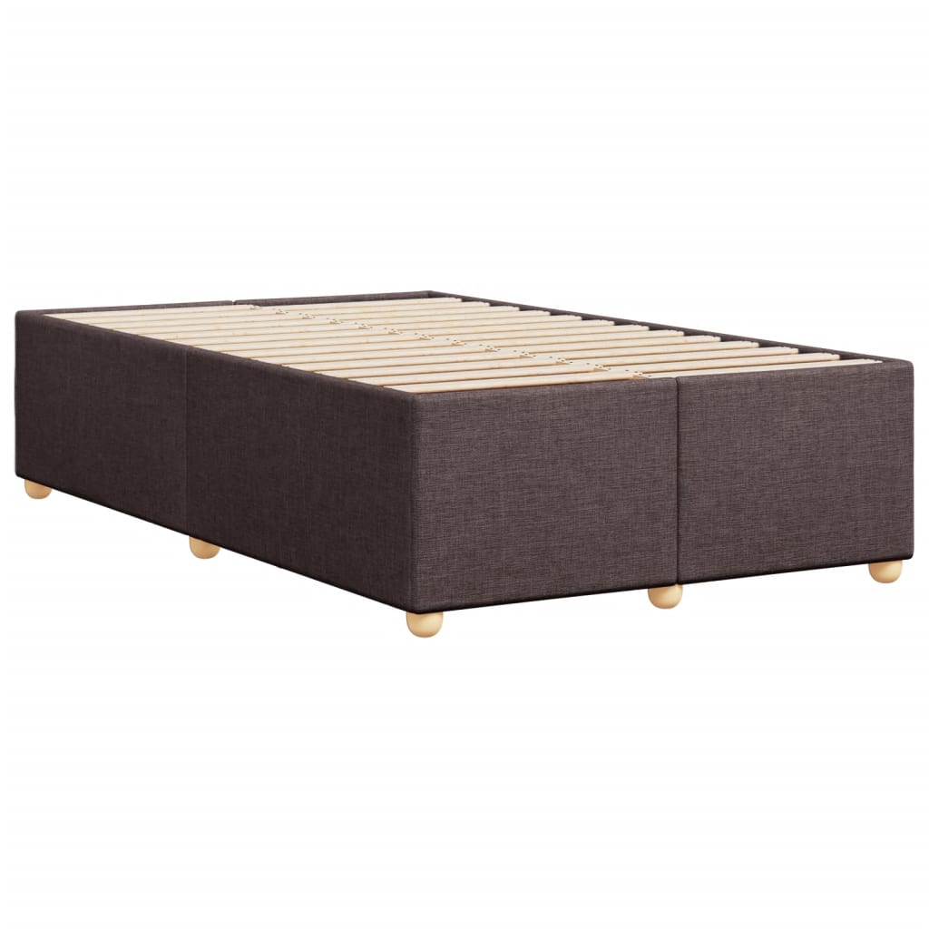 Cadre de lit sans matelas marron foncé 120x190 cm tissu - XIOS