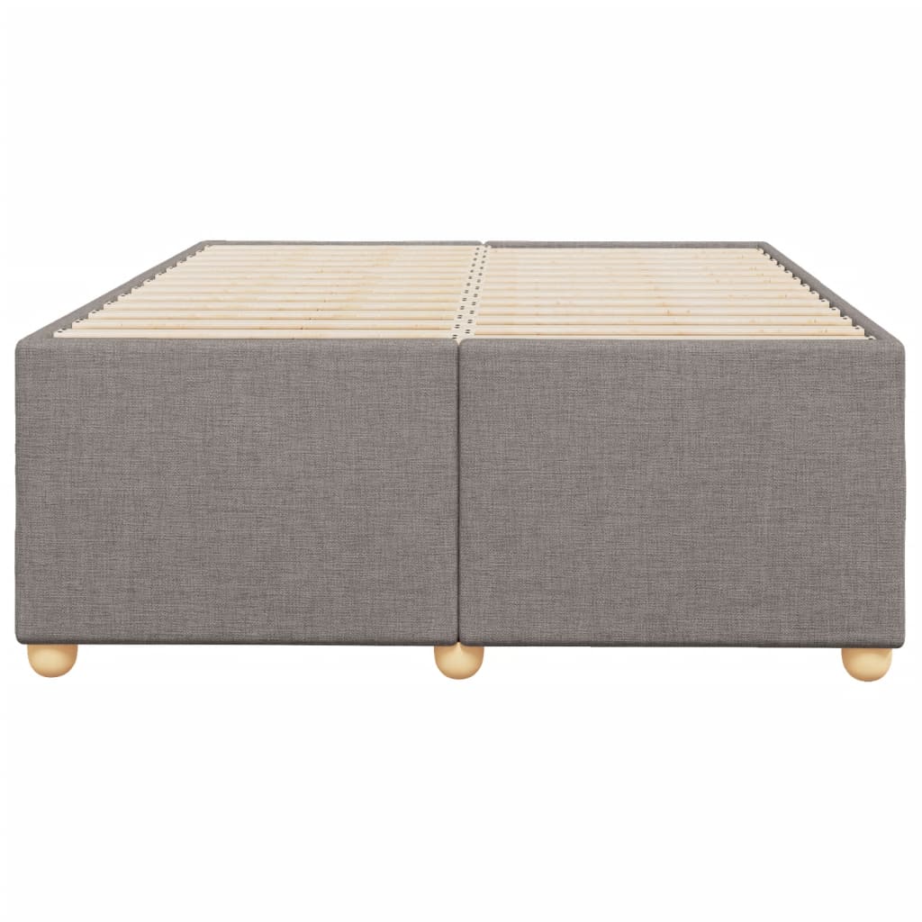 Cadre de lit sans matelas taupe 120x190 cm tissu - XIOS