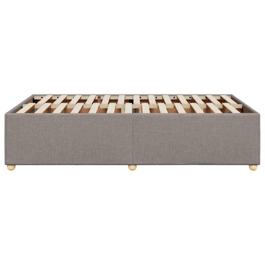 Cadre de lit sans matelas taupe 120x190 cm tissu - XIOS