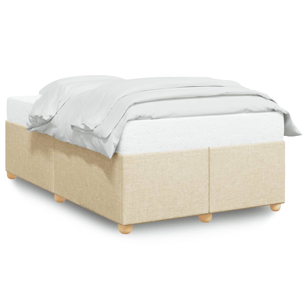 Cadre de lit sans matelas crème 120x190 cm tissu - XIOS