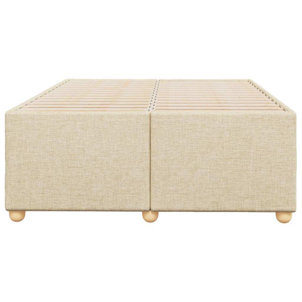 Cadre de lit sans matelas crème 120x190 cm tissu - XIOS