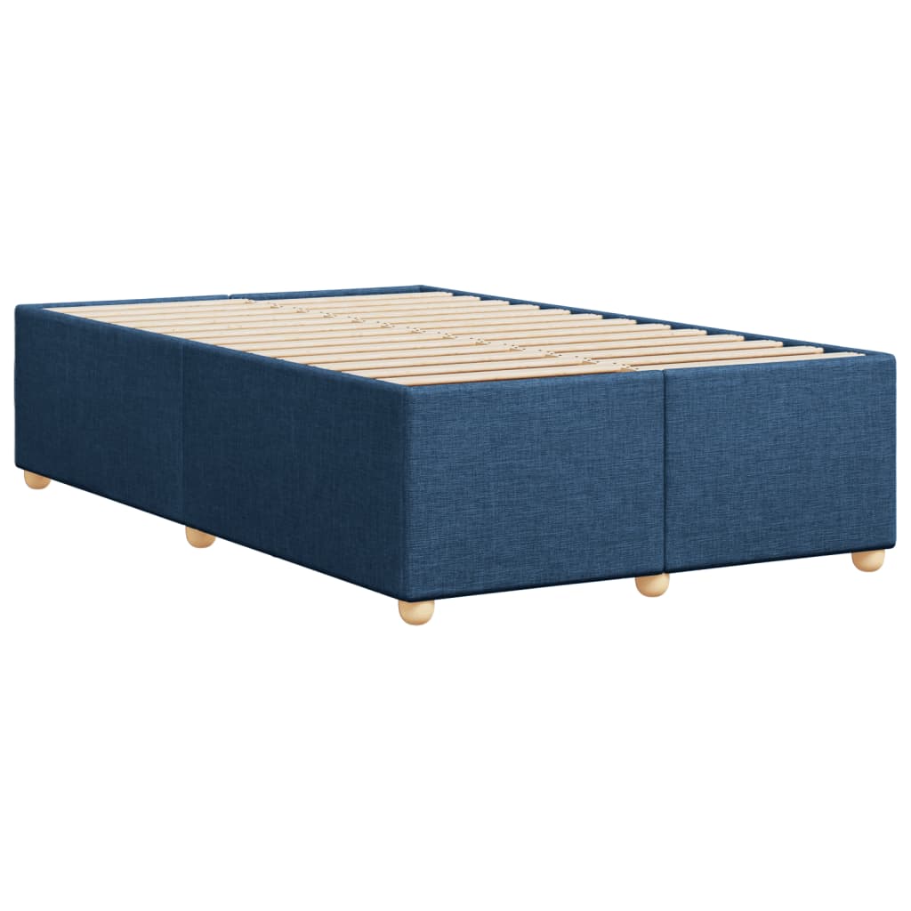 Cadre de lit sans matelas bleu 120x190 cm tissu - XIOS