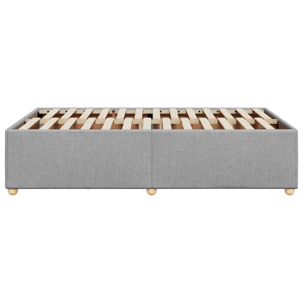 Cadre de lit sans matelas gris clair 120x200 cm tissu - XIOS