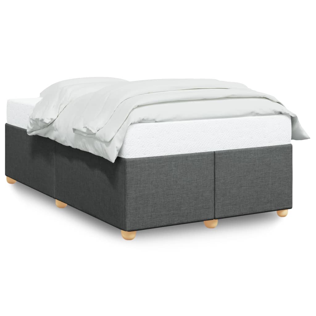 Cadre de lit sans matelas gris foncé 120x200 cm tissu - XIOS