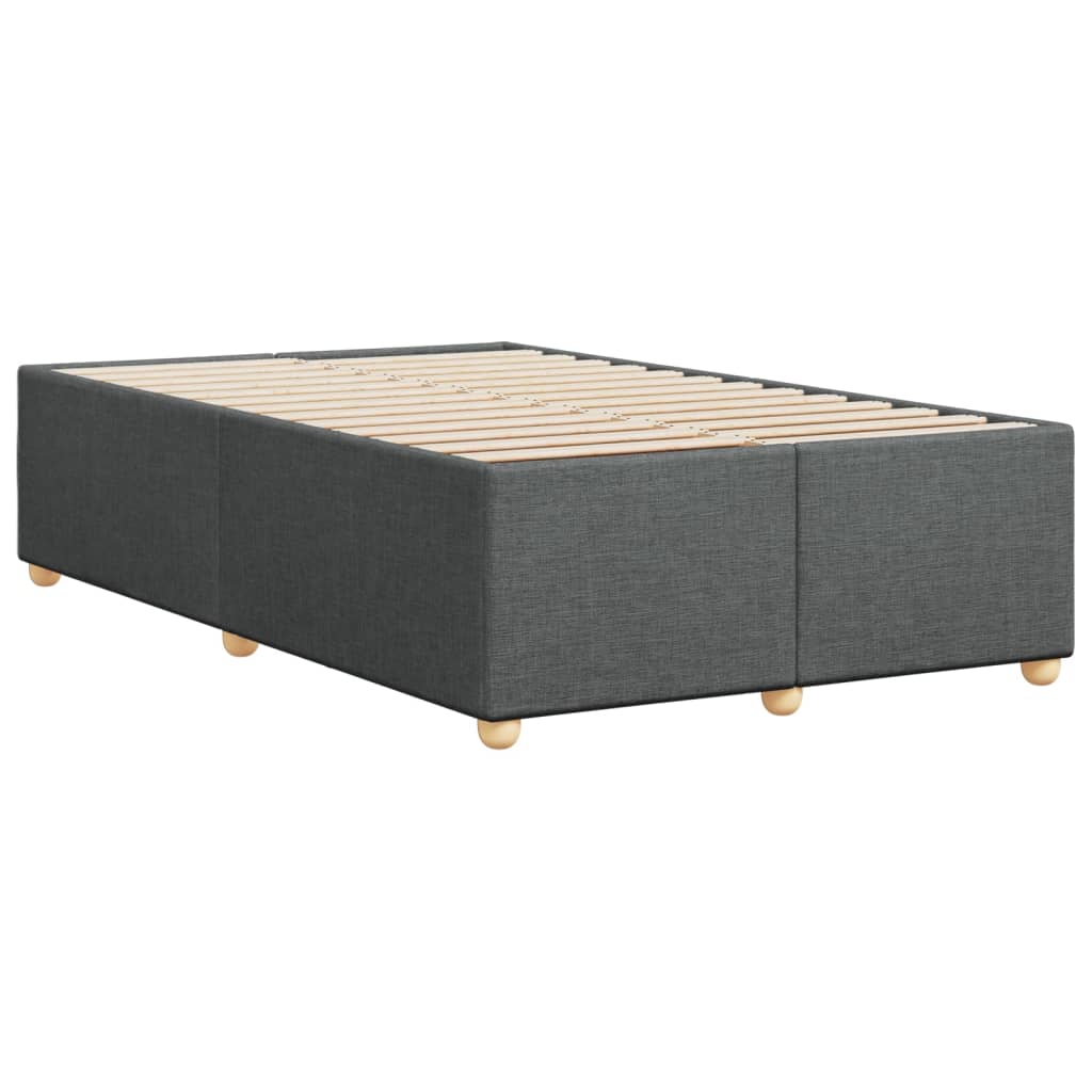 Cadre de lit sans matelas gris foncé 120x200 cm tissu - XIOS