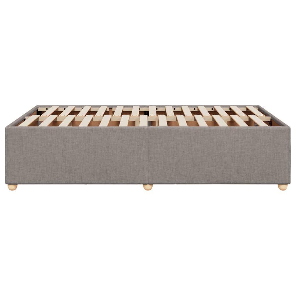 Cadre de lit sans matelas taupe 120x200 cm tissu - XIOS