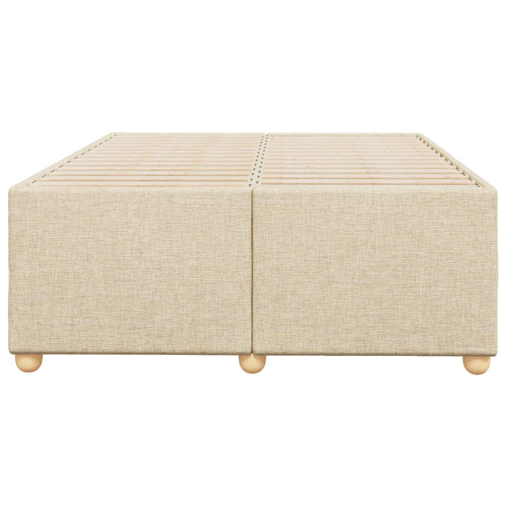 Cadre de lit sans matelas crème 120x200 cm tissu - XIOS