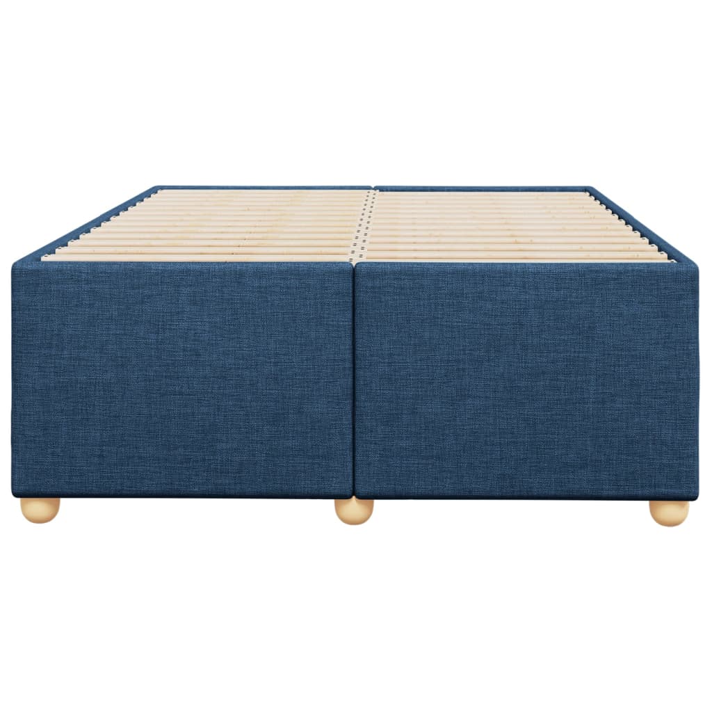 Cadre de lit sans matelas bleu 120x200 cm tissu - XIOS