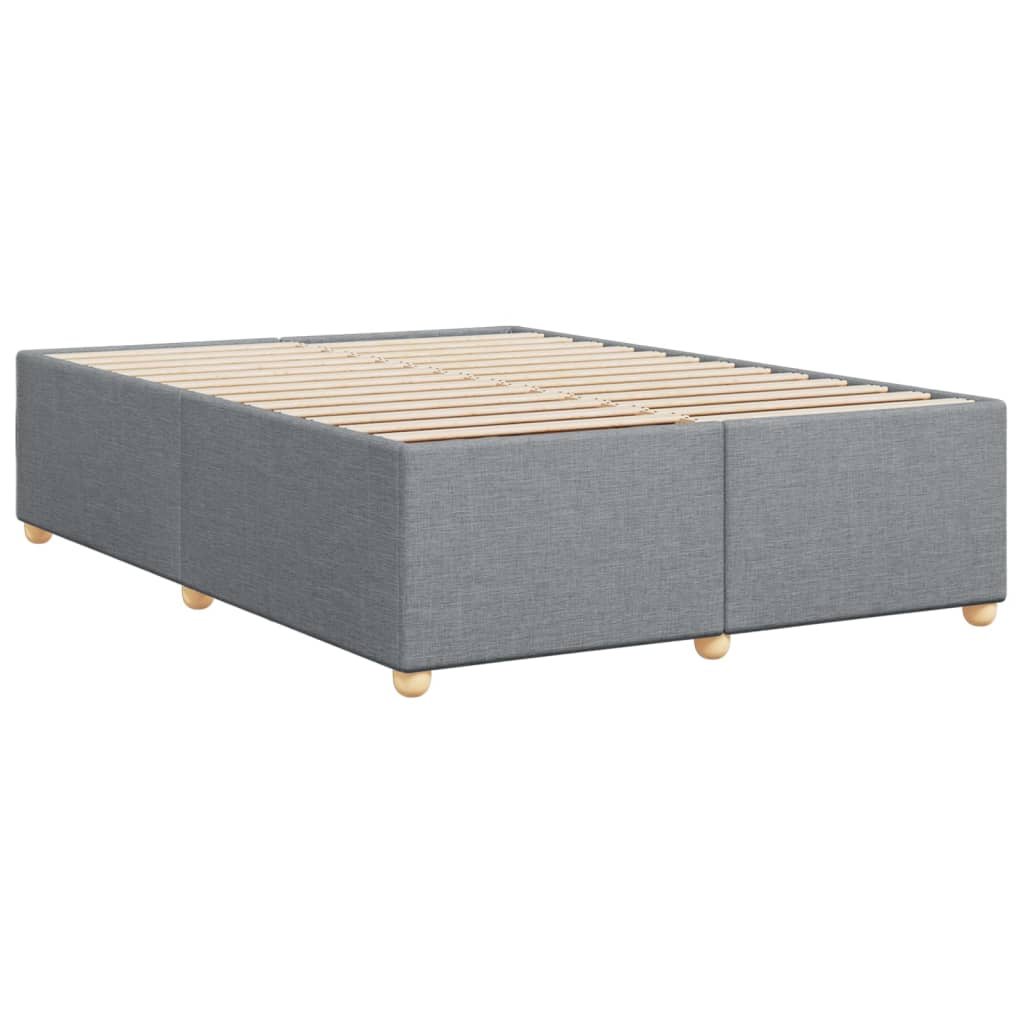 Cadre de lit sans matelas gris clair 140x190 cm tissu - XIOS