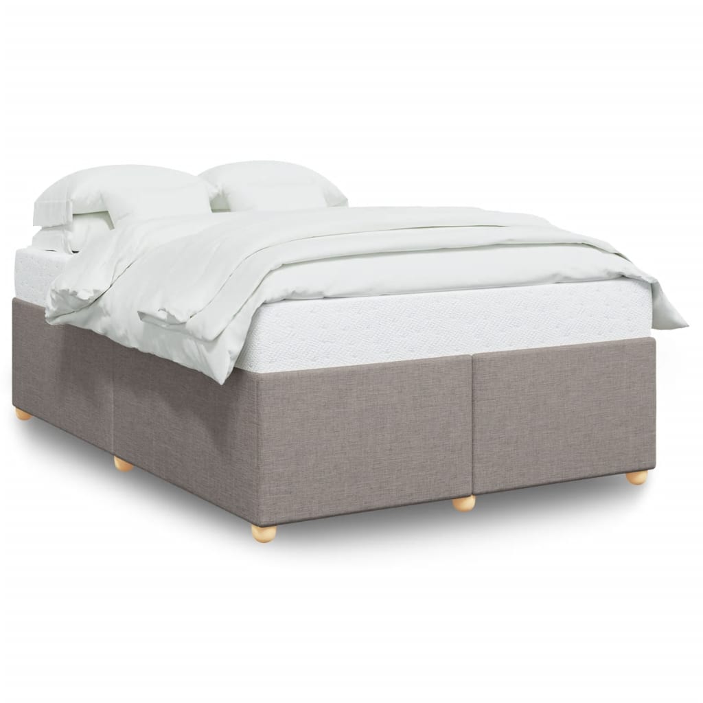 Cadre de lit sans matelas taupe 140x190 cm tissu - XIOS
