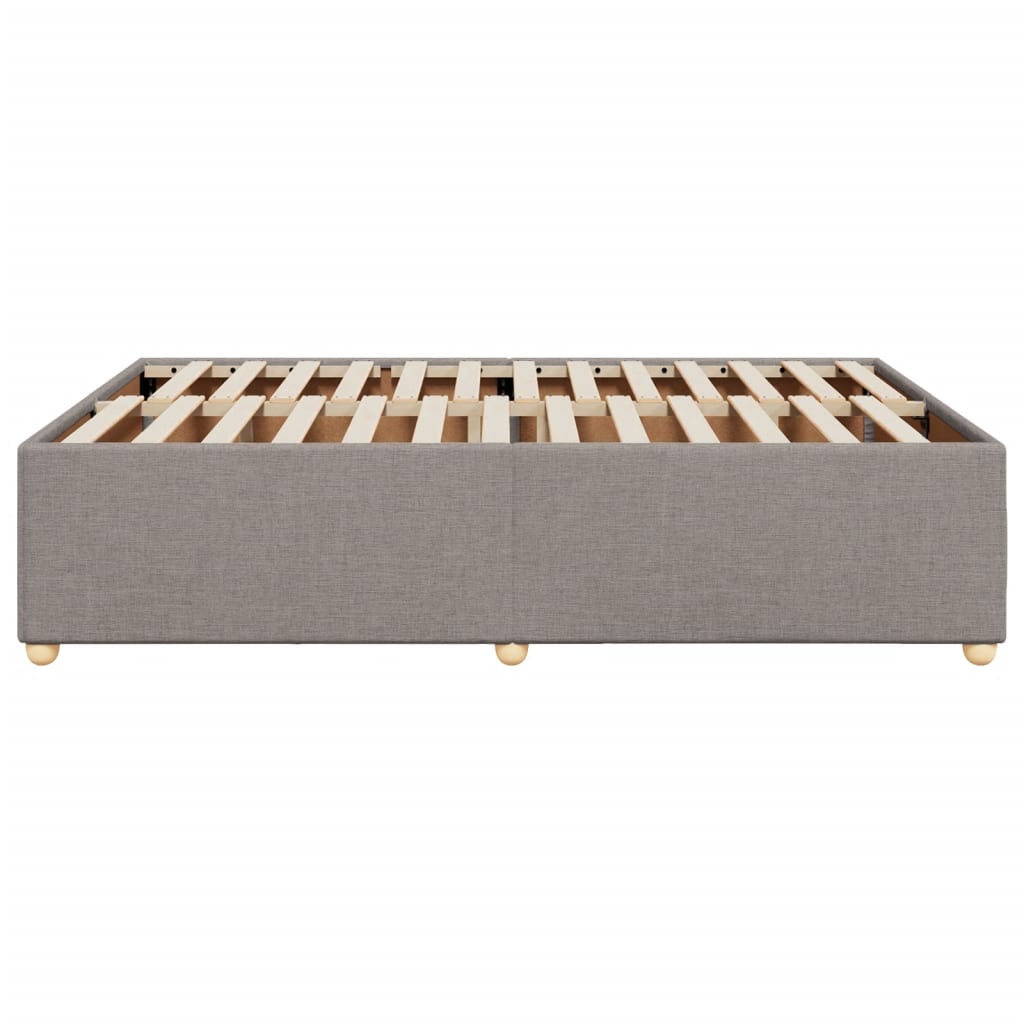 Cadre de lit sans matelas taupe 140x190 cm tissu - XIOS