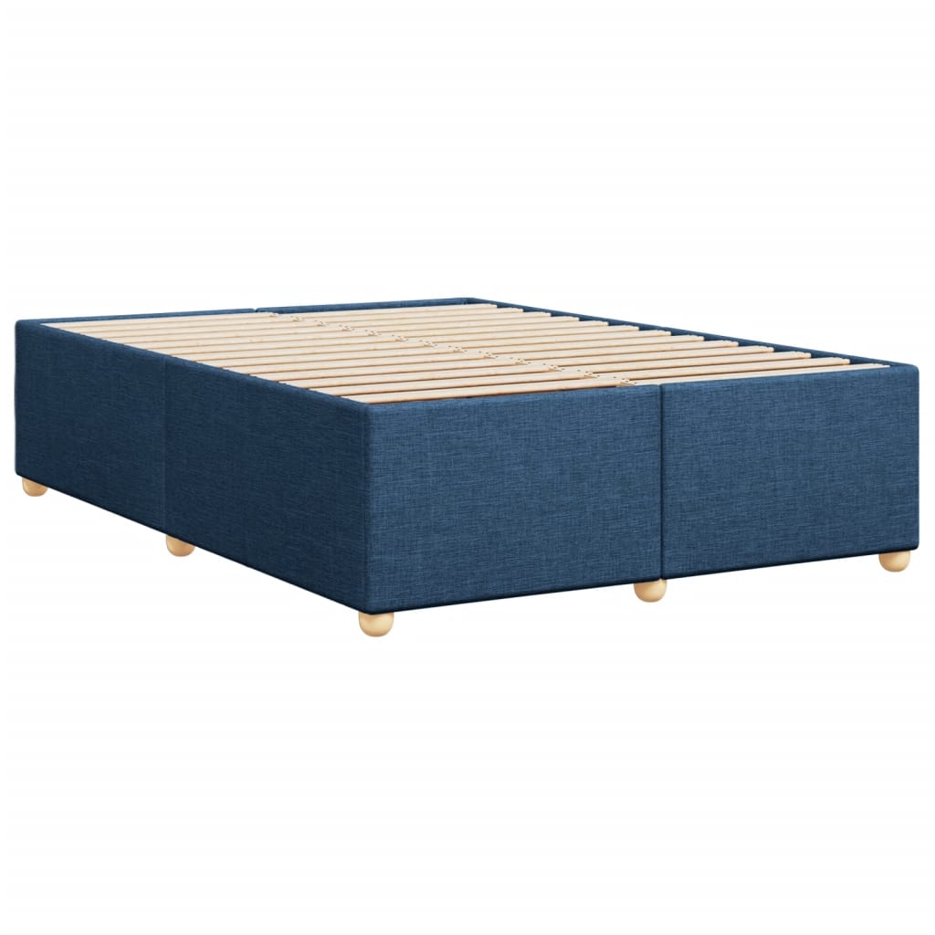 Cadre de lit sans matelas bleu 140x190 cm tissu - XIOS