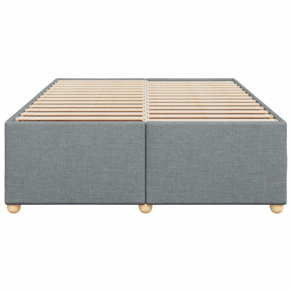 Cadre de lit sans matelas gris clair 140x200 cm tissu - XIOS