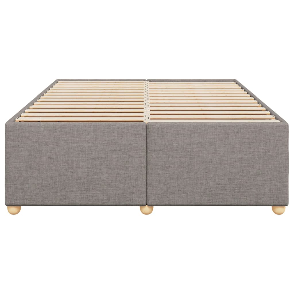Cadre de lit sans matelas taupe 140x200 cm tissu - XIOS