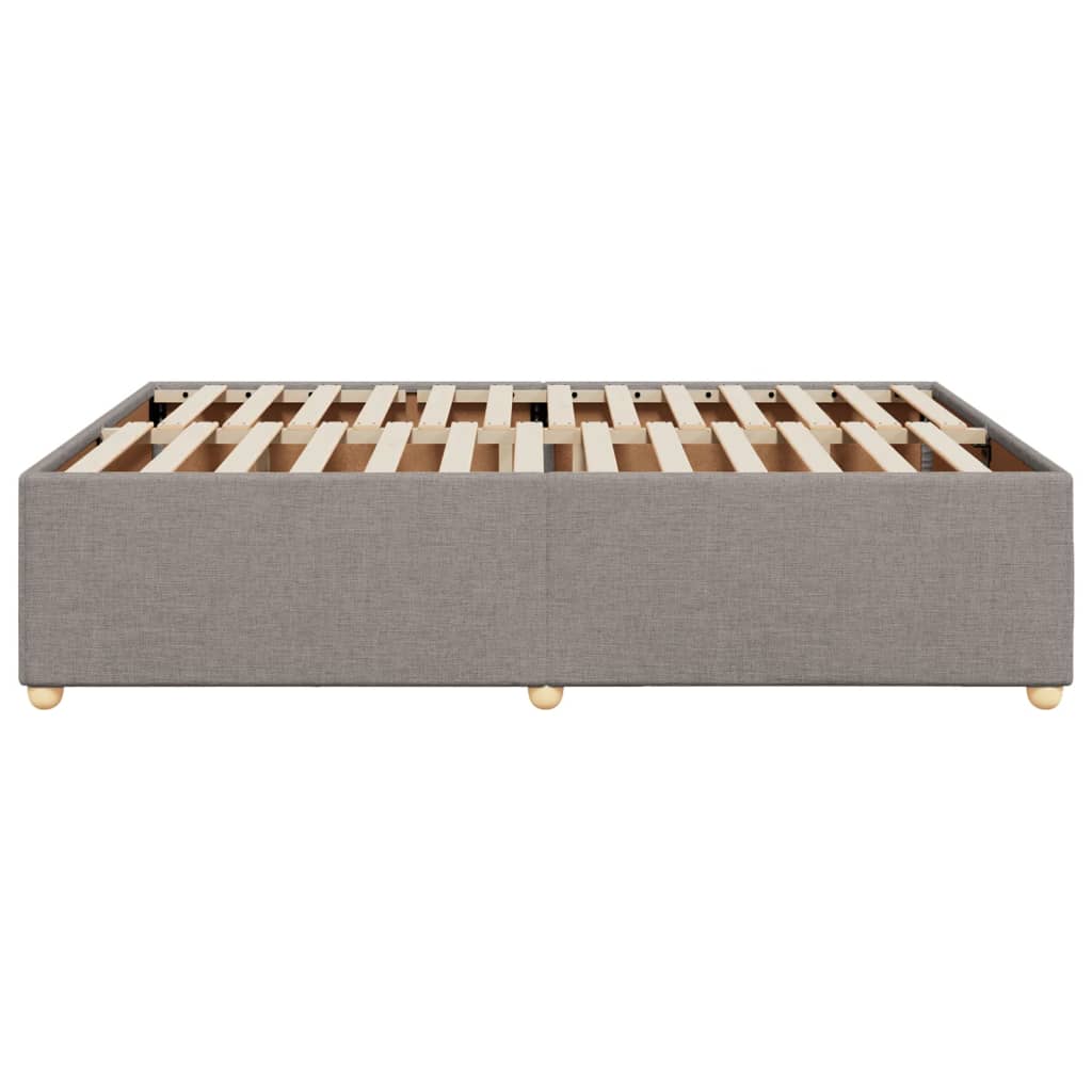 Cadre de lit sans matelas taupe 140x200 cm tissu - XIOS