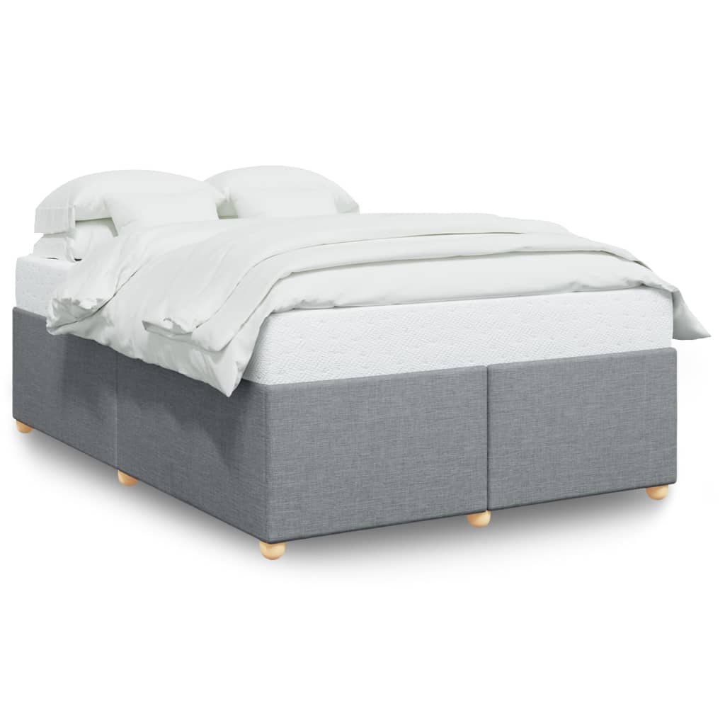 Cadre de lit sans matelas gris clair 160x200 cm tissu - XIOS
