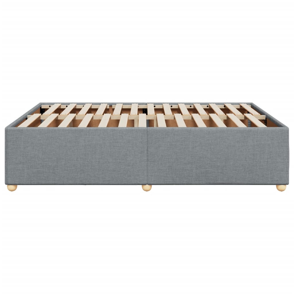 Cadre de lit sans matelas gris clair 160x200 cm tissu - XIOS