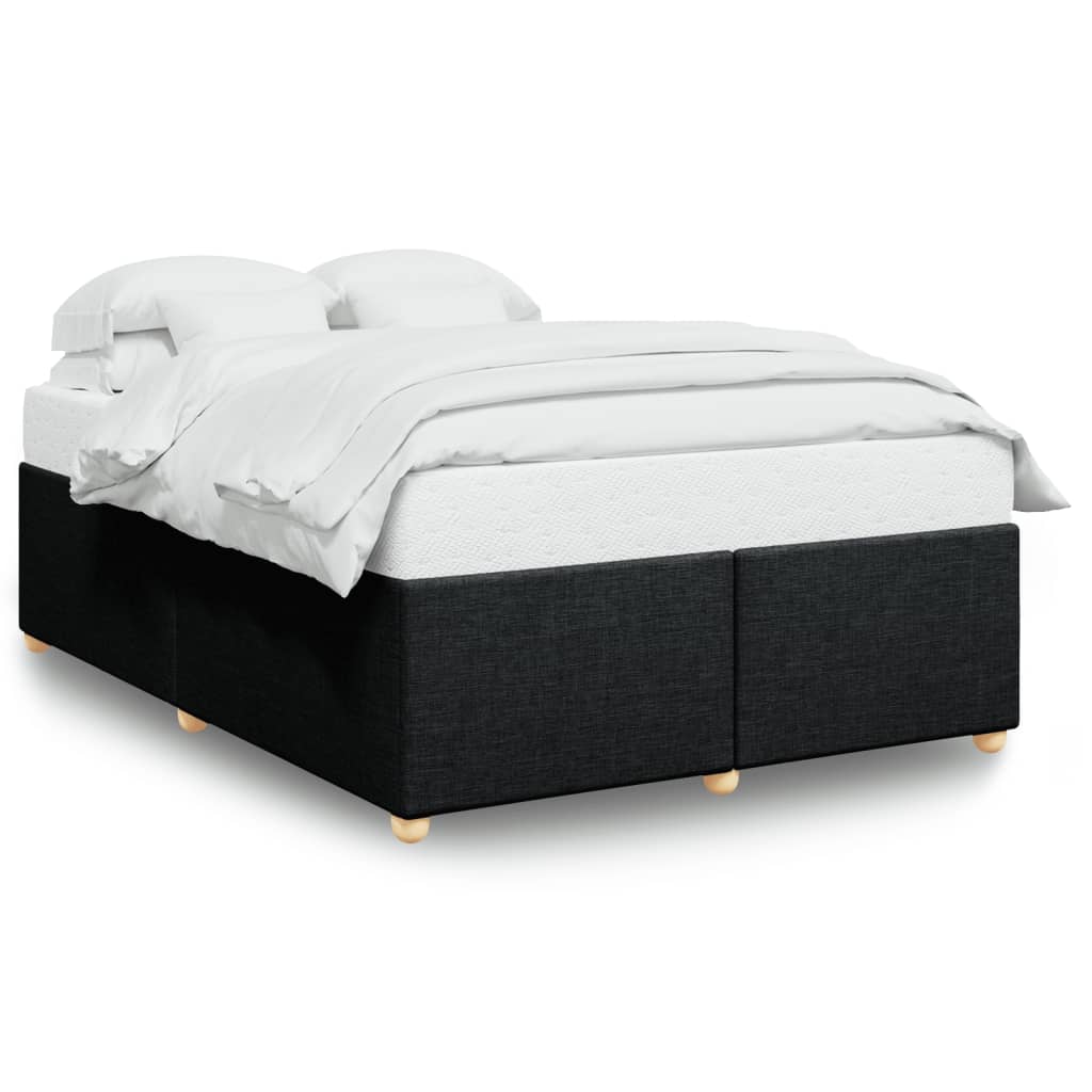 Cadre de lit sans matelas noir 160x200 cm tissu - XIOS