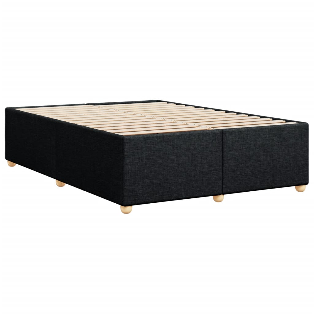 Cadre de lit sans matelas noir 160x200 cm tissu - XIOS