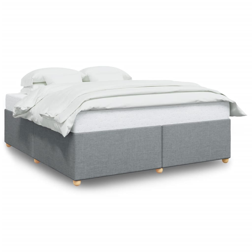 Cadre de lit sans matelas gris clair 180x200 cm tissu - XIOS