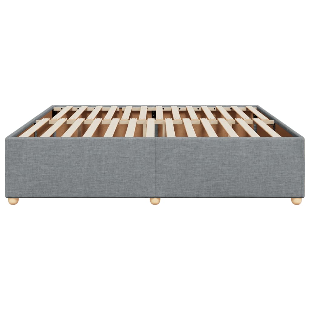 Cadre de lit sans matelas gris clair 180x200 cm tissu - XIOS