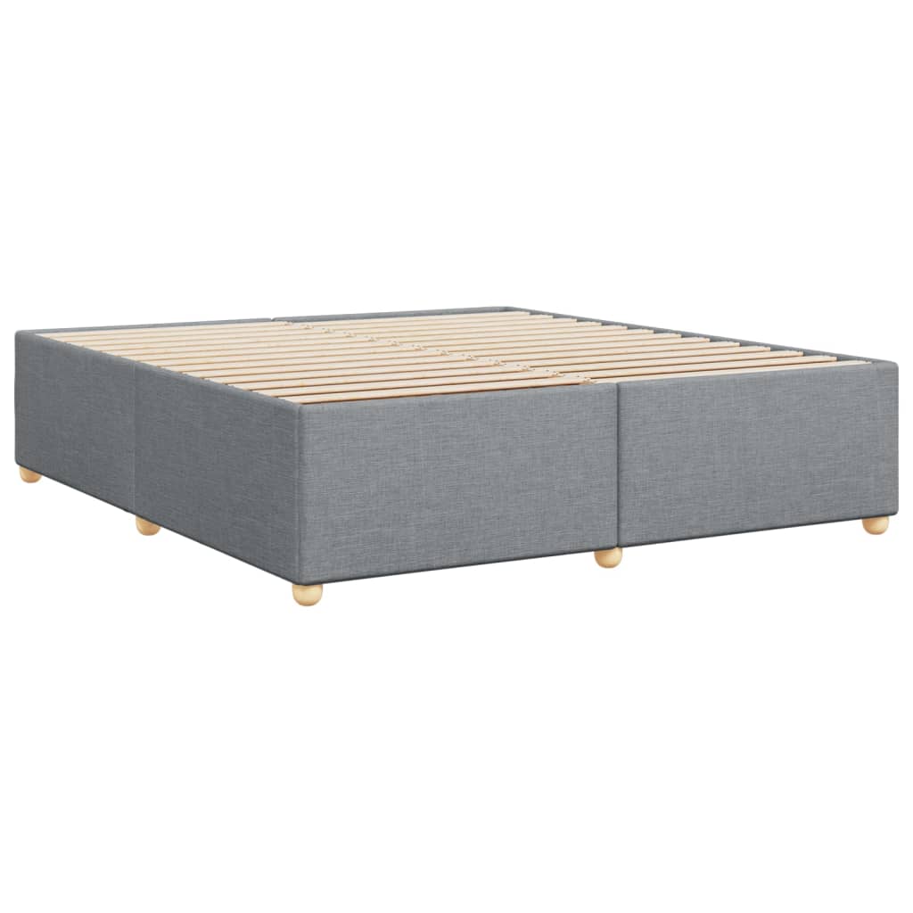 Cadre de lit sans matelas gris clair 180x200 cm tissu - XIOS