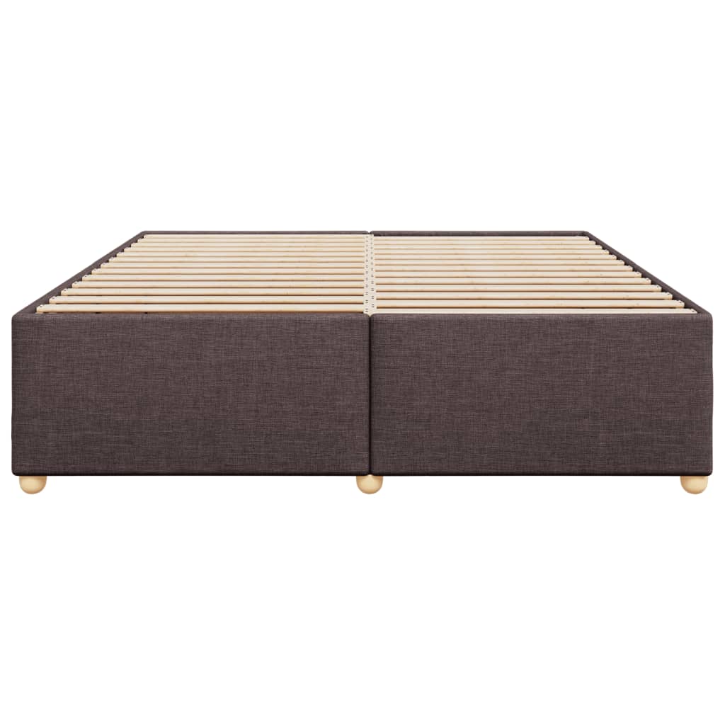 Cadre de lit sans matelas marron foncé 180x200 cm tissu - XIOS