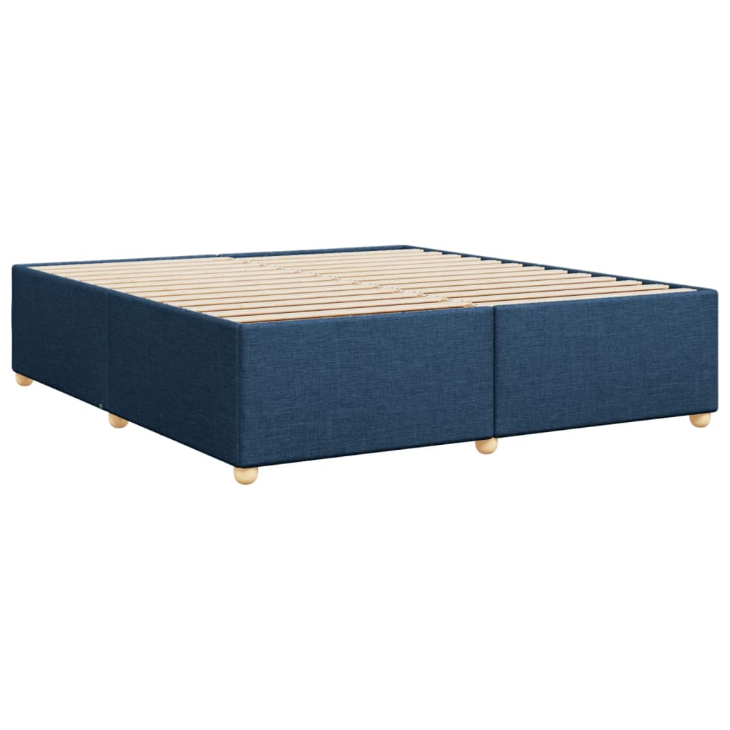 Cadre de lit sans matelas bleu 180x200 cm tissu - XIOS