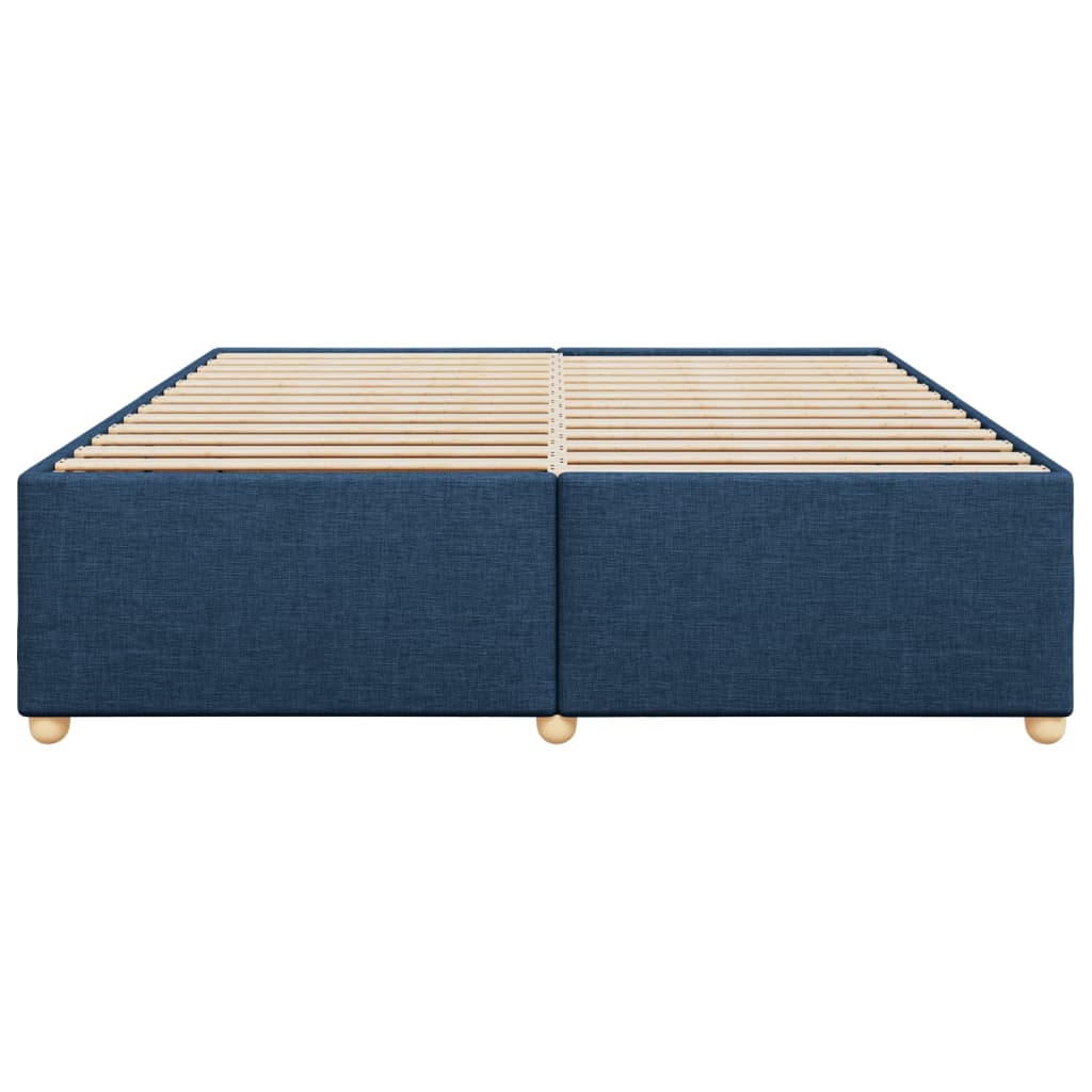 Cadre de lit sans matelas bleu 180x200 cm tissu - XIOS