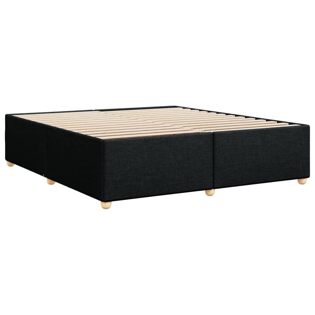 Cadre de lit sans matelas noir 200x200 cm tissu - XIOS