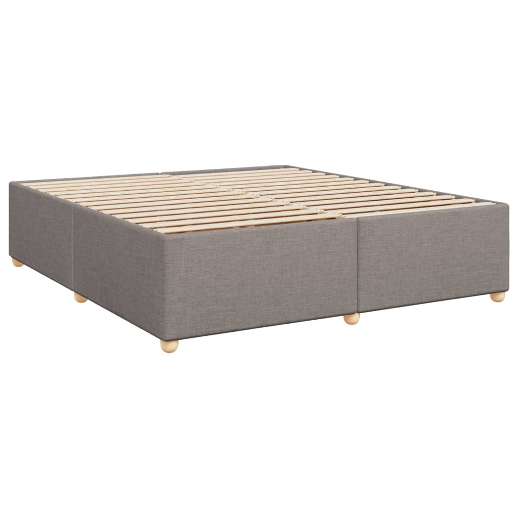 Cadre de lit sans matelas taupe 200x200 cm tissu - XIOS