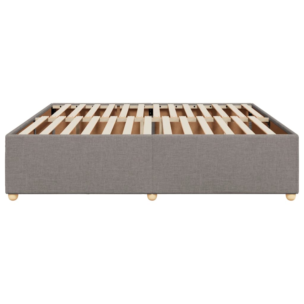 Cadre de lit sans matelas taupe 200x200 cm tissu - XIOS