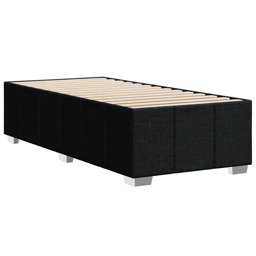 Cadre de lit sans matelas noir 80x200 cm tissu - XIOS