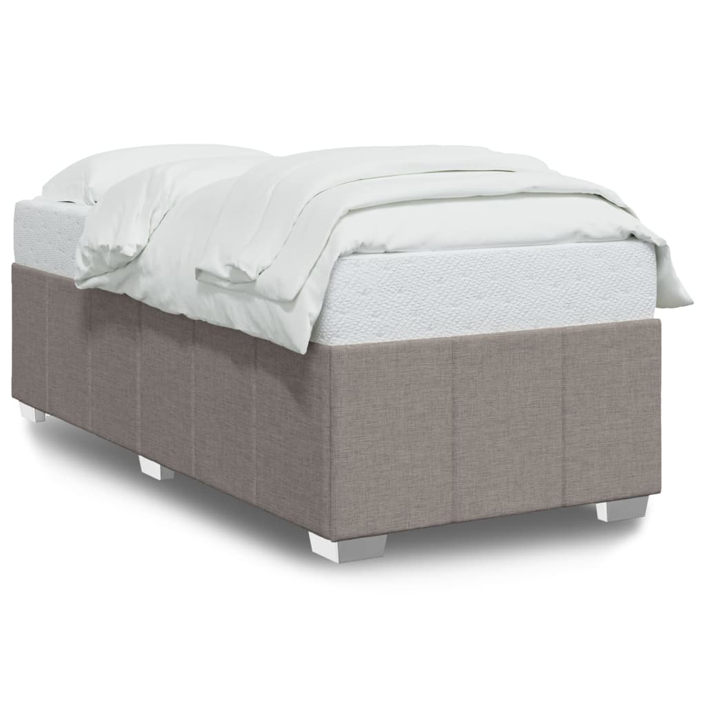 Cadre de lit sans matelas taupe 80x200 cm tissu - XIOS