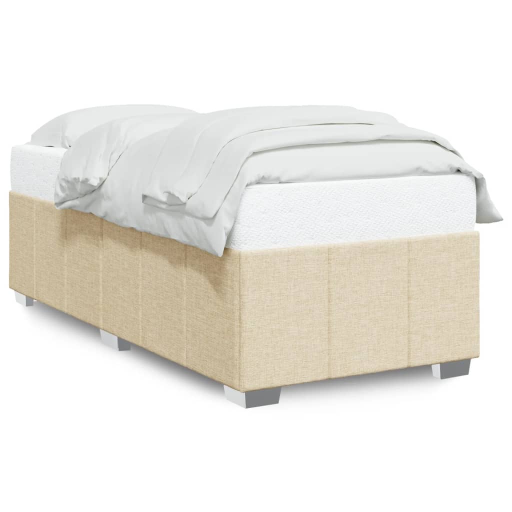 Cadre de lit sans matelas crème 80x200 cm tissu - XIOS