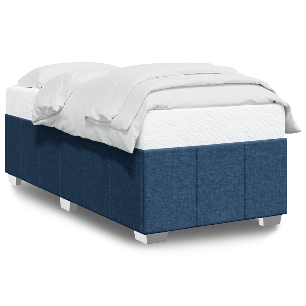 Cadre de lit sans matelas bleu 80x200 cm tissu - XIOS