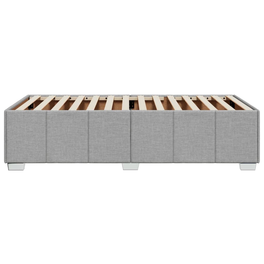 Cadre de lit sans matelas gris clair 90x190 cm tissu - XIOS