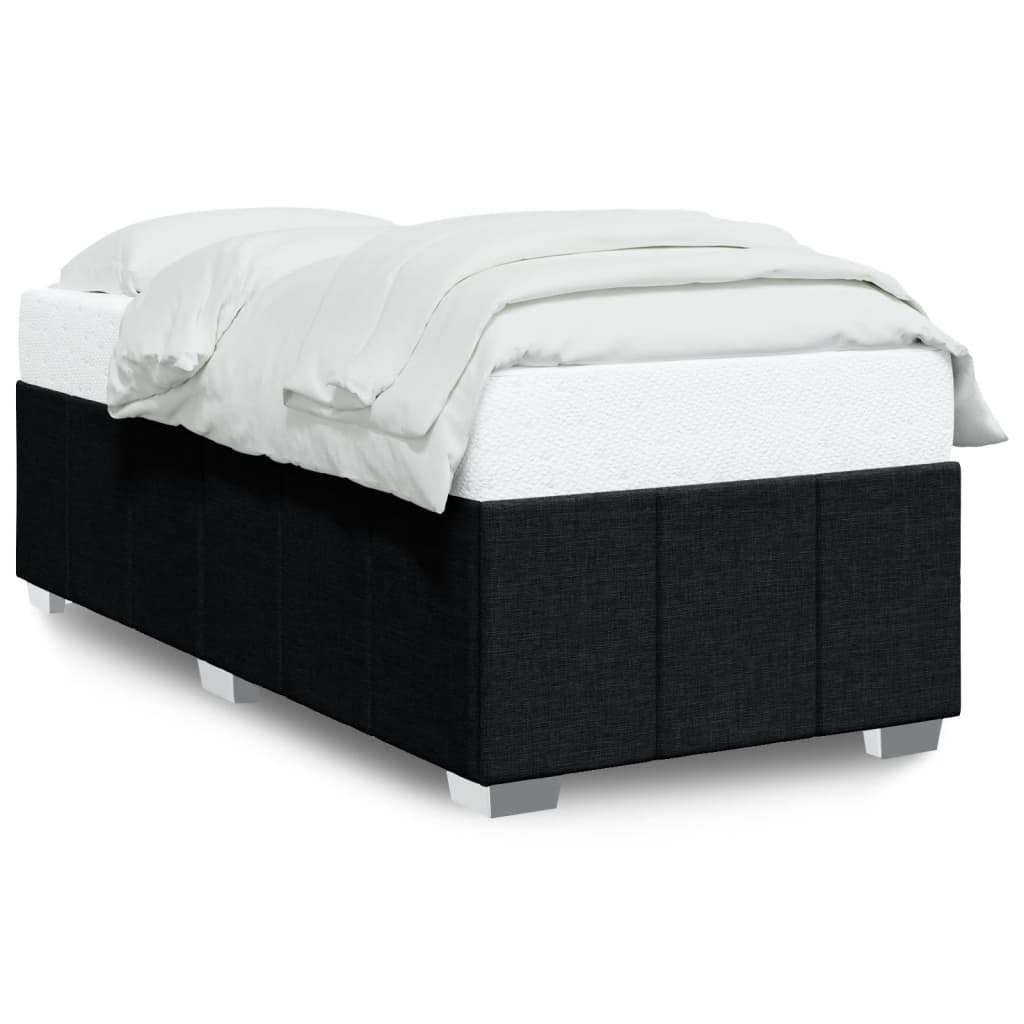 Cadre de lit sans matelas noir 90x190 cm tissu - XIOS