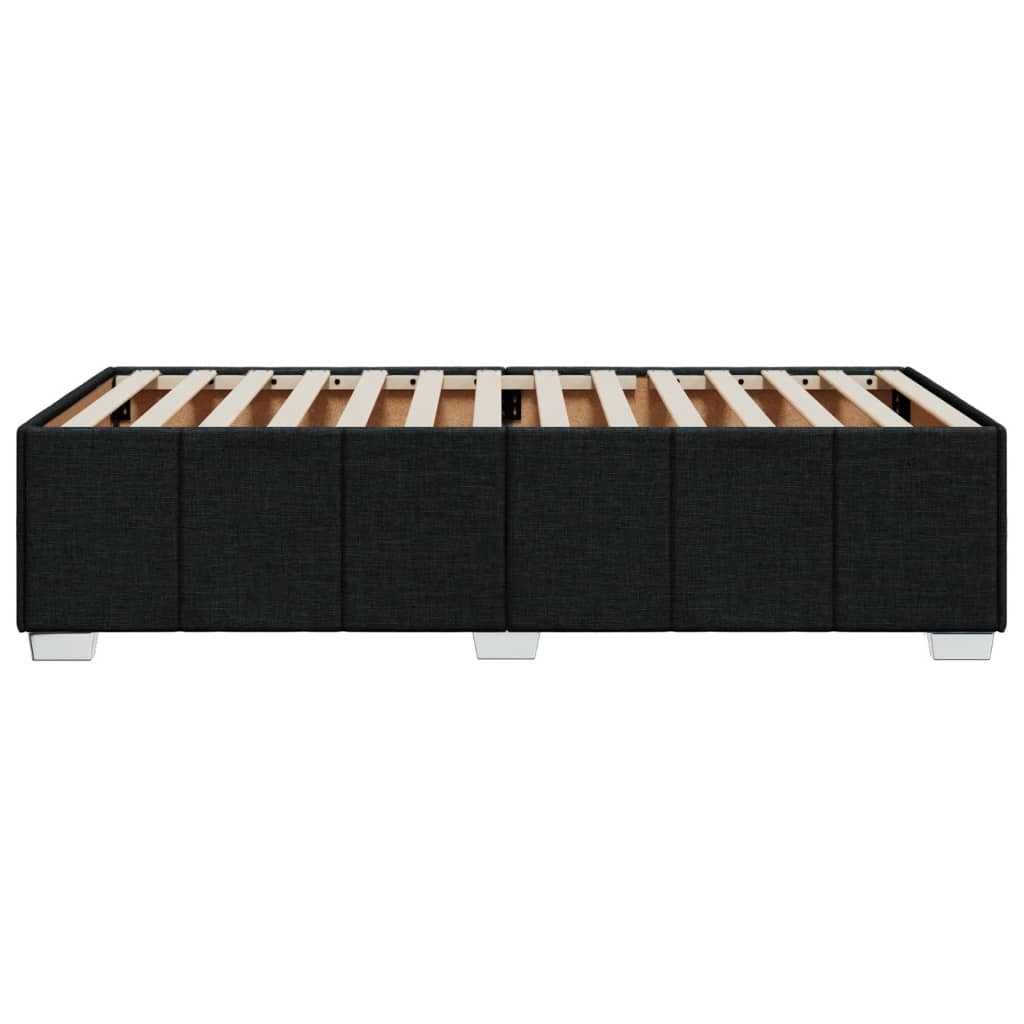 Cadre de lit sans matelas noir 90x190 cm tissu - XIOS