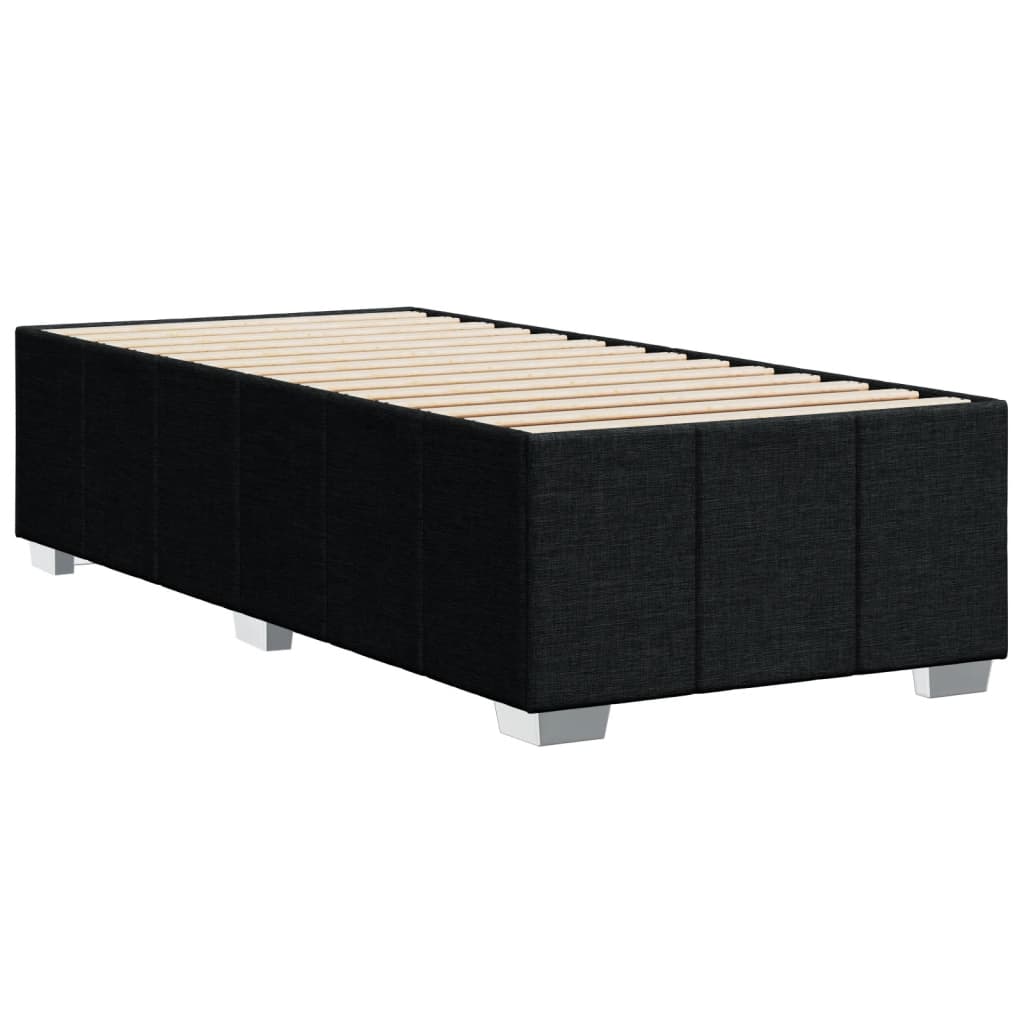 Cadre de lit sans matelas noir 90x190 cm tissu - XIOS