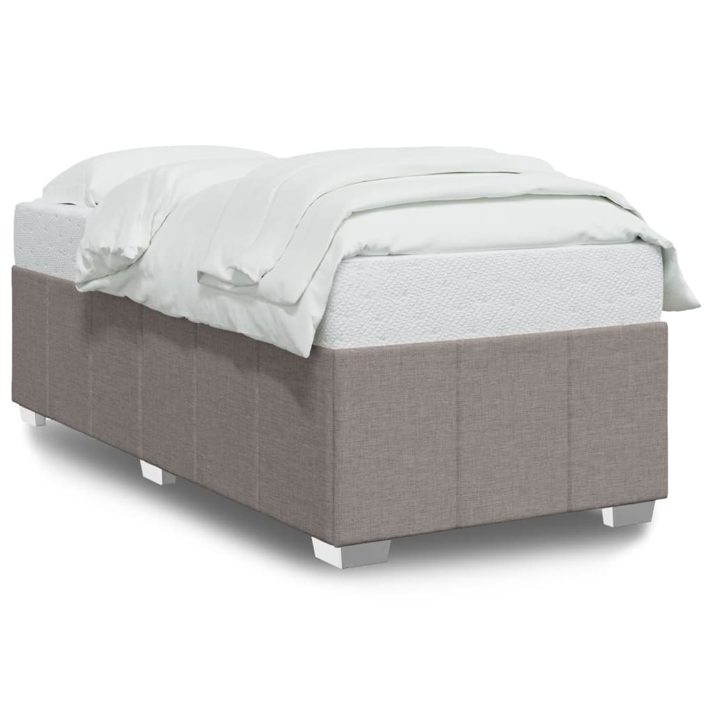 Cadre de lit sans matelas taupe 90x190 cm tissu - XIOS