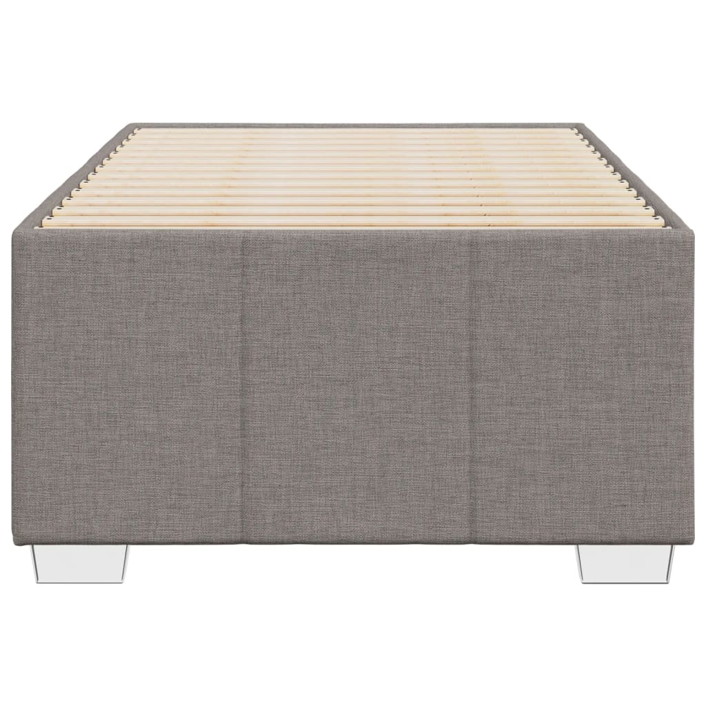 Cadre de lit sans matelas taupe 90x190 cm tissu - XIOS