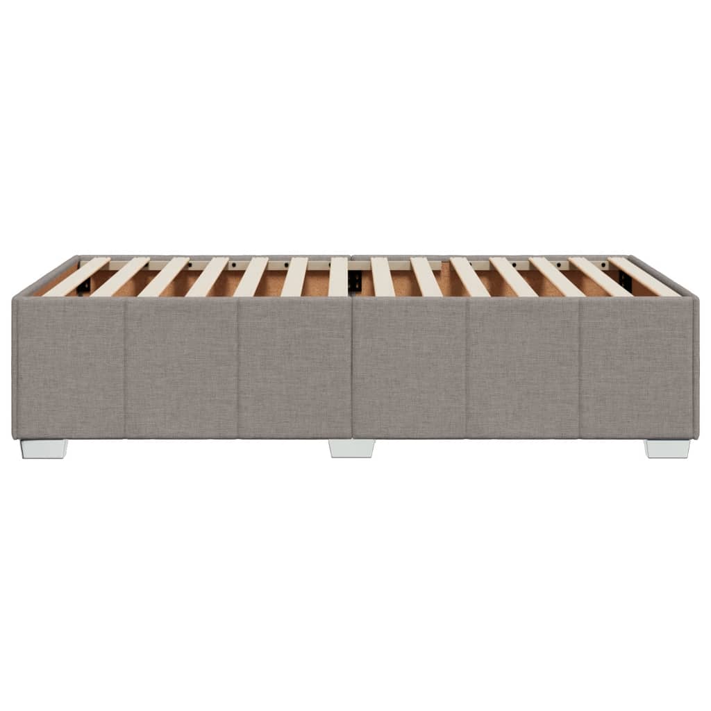 Cadre de lit sans matelas taupe 90x190 cm tissu - XIOS