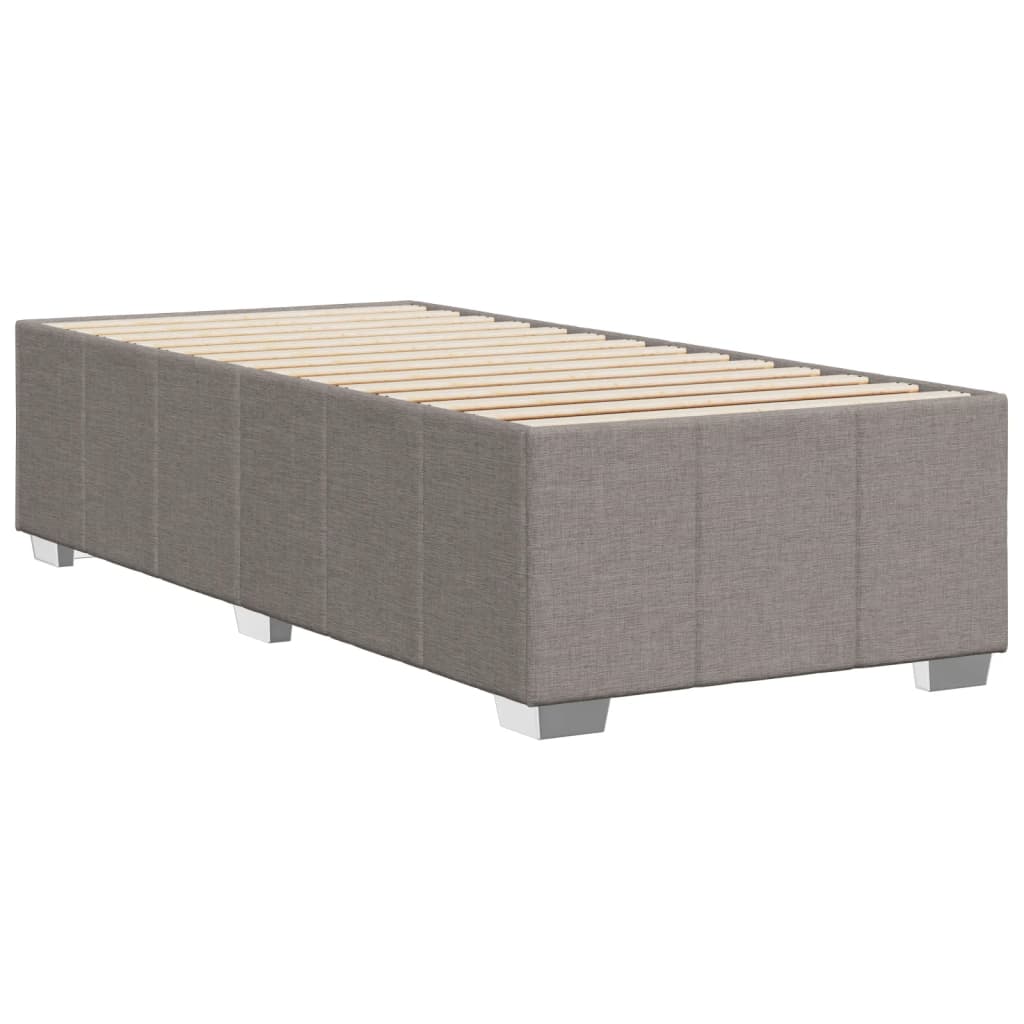 Cadre de lit sans matelas taupe 90x190 cm tissu - XIOS
