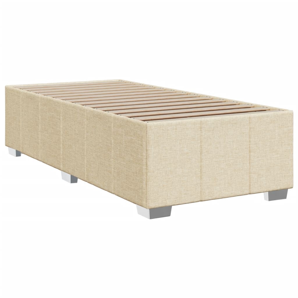 Cadre de lit sans matelas crème 90x190 cm tissu - XIOS