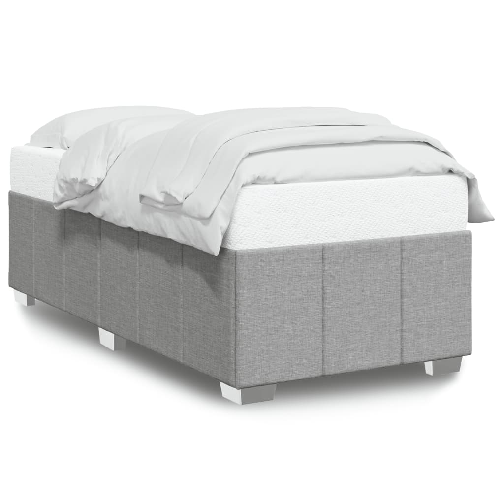Cadre de lit sans matelas gris clair 90x200 cm tissu - XIOS