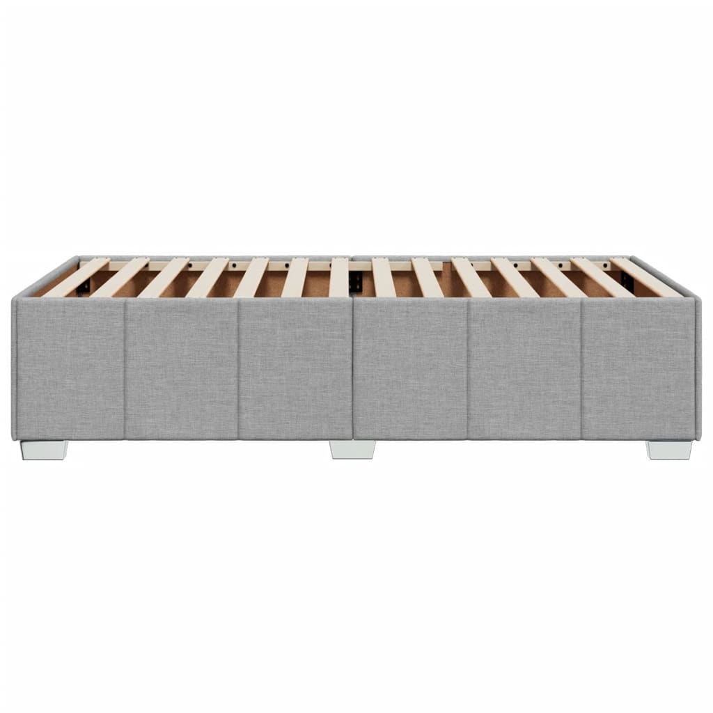 Cadre de lit sans matelas gris clair 90x200 cm tissu - XIOS